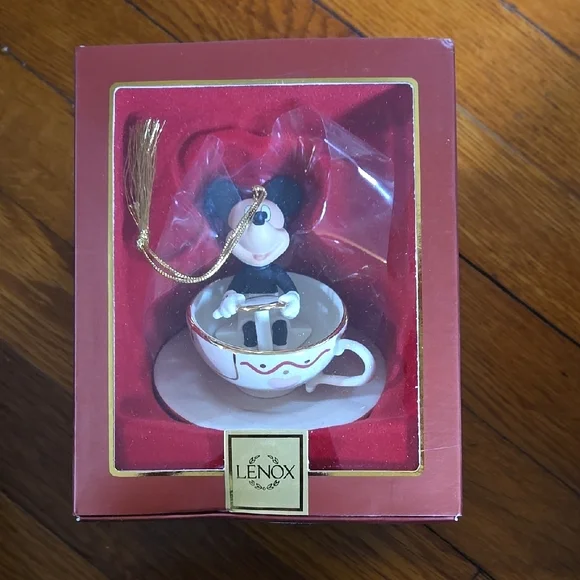 Lenox Black and Cream Mickey Mouse Teacup Decor Accent (2) - Picture 1 of 4